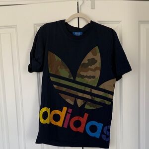 New Adidas Original’s Men’s Multicolor Logo Tee - Navy